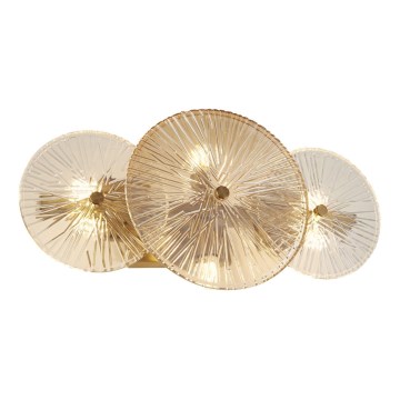 Searchlight - Wall light WAGON WHEEL 6xG9/33W/230V brass