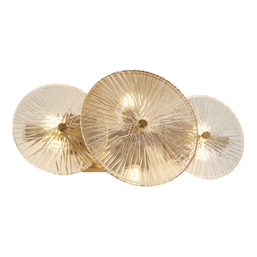 Searchlight - Wall light WAGON WHEEL 6xG9/33W/230V brass