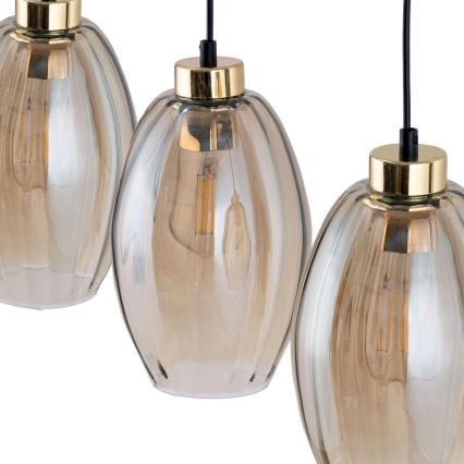 SEBO LED Pendant Light on Cable 1xE27/15W/230V Black/Smoky Beige