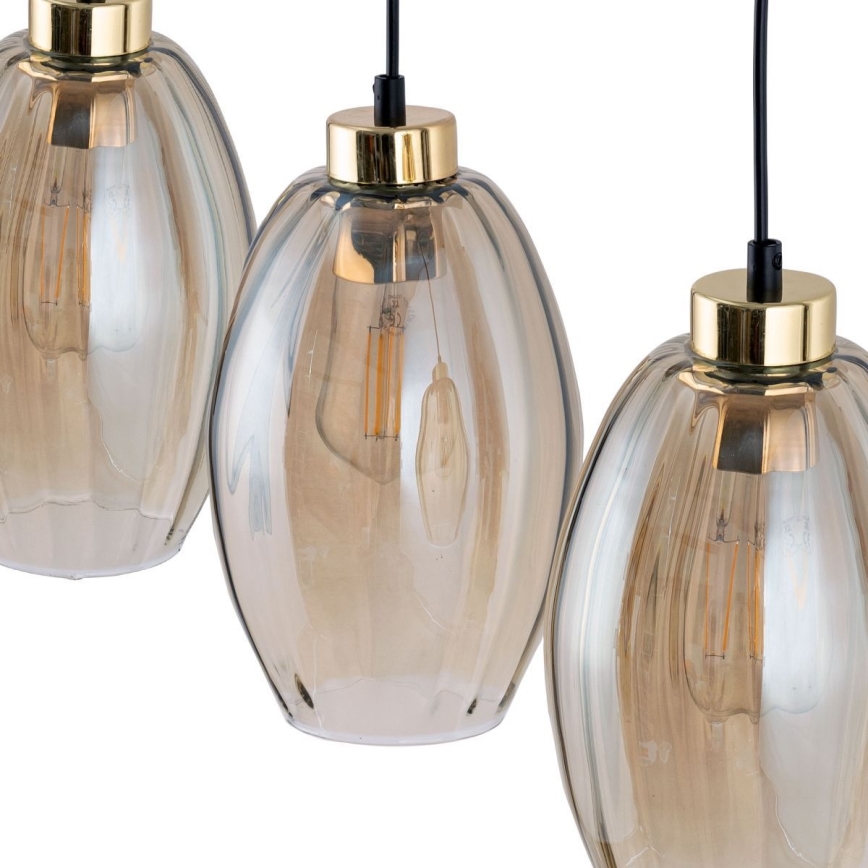 SEBO LED Pendant Light on Cable 1xE27/15W/230V Black/Smoky Beige