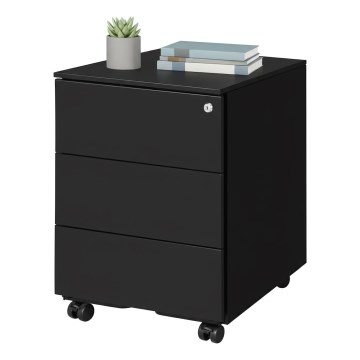 SECURIO Office Mobile Pedestal, Black