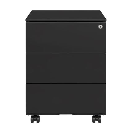 SECURIO Office Mobile Pedestal, Black