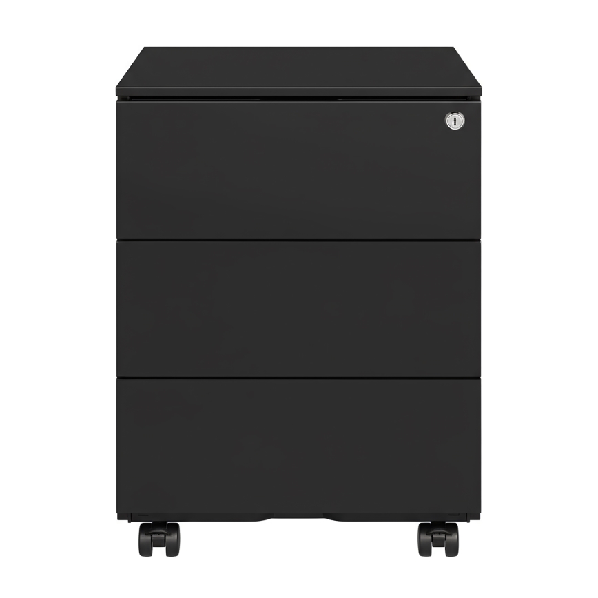 SECURIO Office Mobile Pedestal, Black