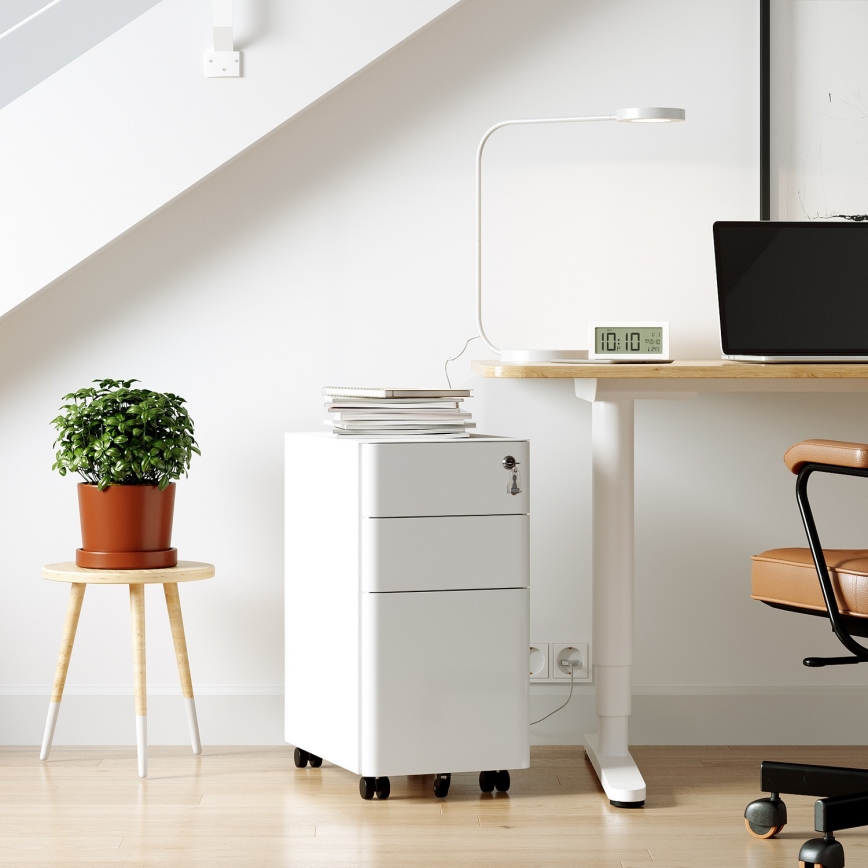 SECURIO Office Pedestal, White