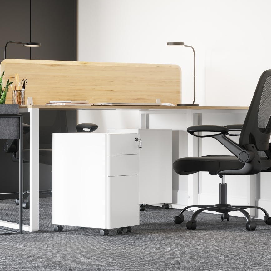 SECURIO Office Pedestal, White