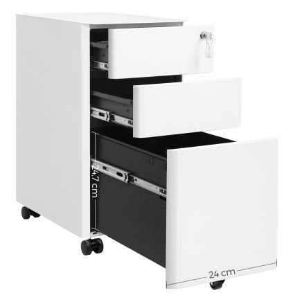 SECURIO Office Pedestal, White