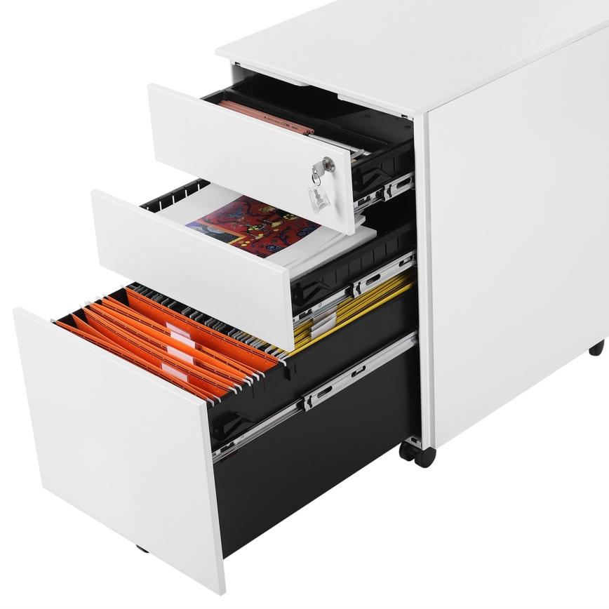 SECURIO Office Pedestal, White