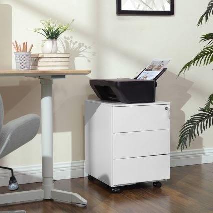 SECURIO Office Pedestal, White