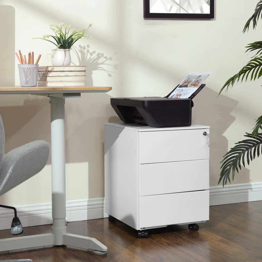 SECURIO Office Pedestal, White