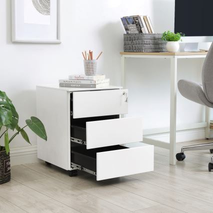 SECURIO Office Pedestal, White