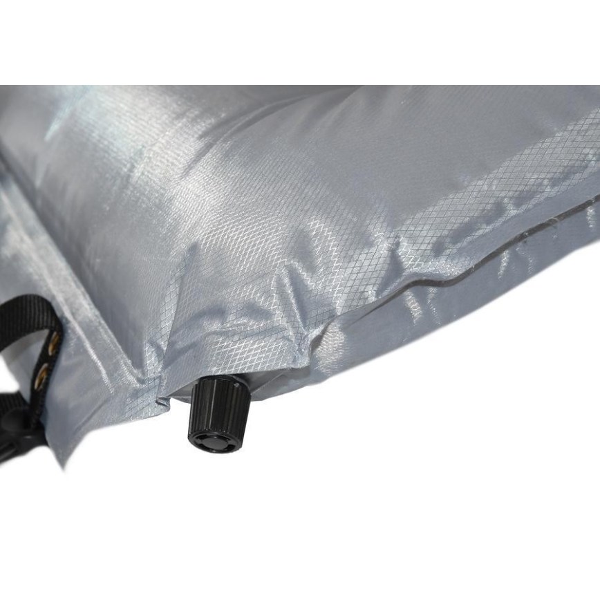 Self-inflating mat with a pillow 180x66 cm grey