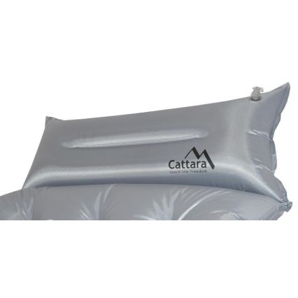 Self-inflating mat with a pillow 180x66 cm grey