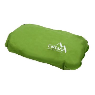 Self-inflating pillow green