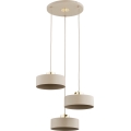 SELIA cable-suspended pendant light 3xE27/15W/230V, beige
