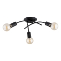 Semi-flush ceiling light TORIZO 3xE27/15W/230V black