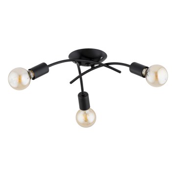Semi-flush ceiling light TORIZO 3xE27/15W/230V black