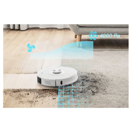 Sencor - 2-in-1 Robot Vacuum with Mop, 50 W / 5000 mAh, Wi-Fi, White + Remote Control
