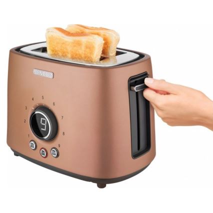 Sencor - 2-Slice Toaster with Warming Rack 1000W/230V, Copper