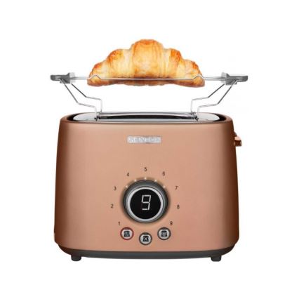 Sencor - 2-Slice Toaster with Warming Rack 1000W/230V, Copper