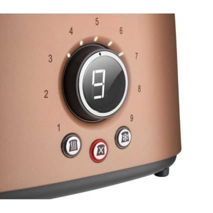 Sencor - 2-Slice Toaster with Warming Rack 1000W/230V, Copper