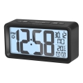 Sencor - Alarm clock with LCD display with thermometer 2xAAA black
