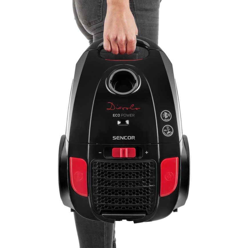 Sencor - Bag vacuum cleaner 3 l 700W/230V black/red