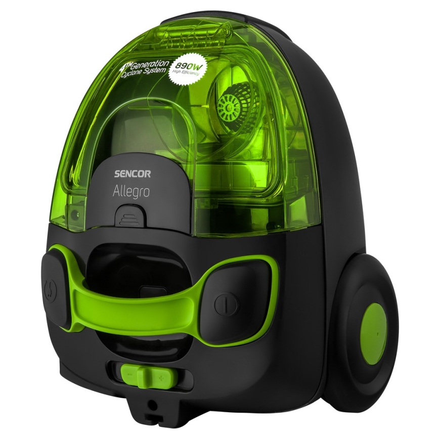 Sencor - Bagless vacuum cleaner 1,5 l 890W/230V green/black