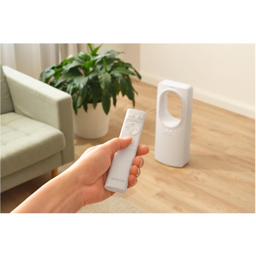 Sencor - Bladeless floor fan 50W/230V white + remote control