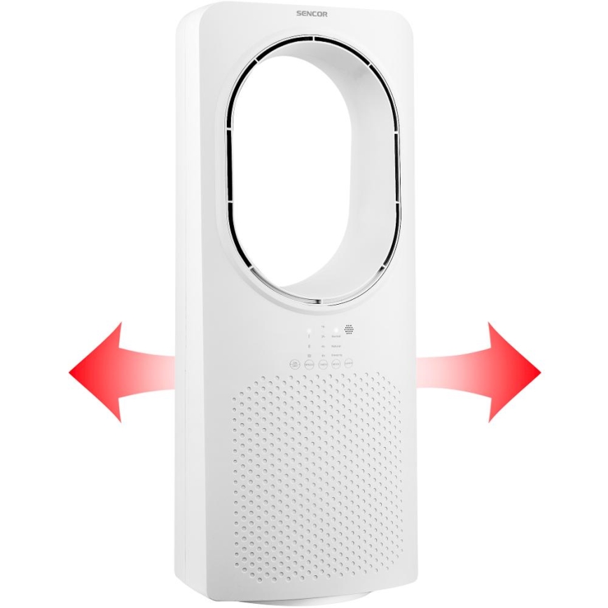 Sencor - Bladeless floor fan 50W/230V white + remote control