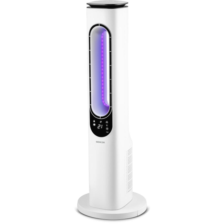Sencor - Bladeless tower fan 50W/230V white + remote control