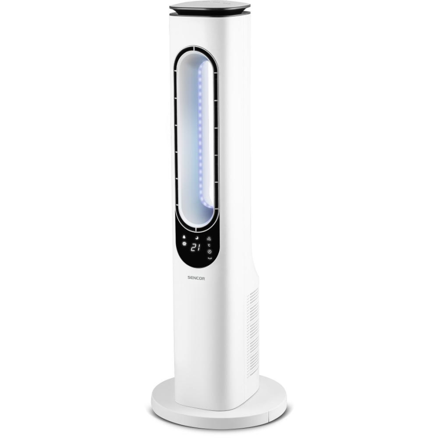 Sencor - Bladeless tower fan 50W/230V white + remote control