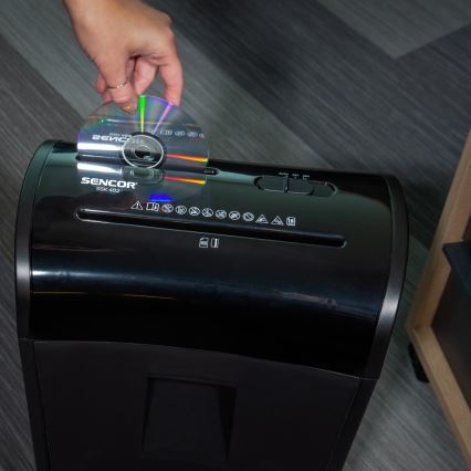 Sencor - CD and paper shredder A4 volume 14 l 230V black