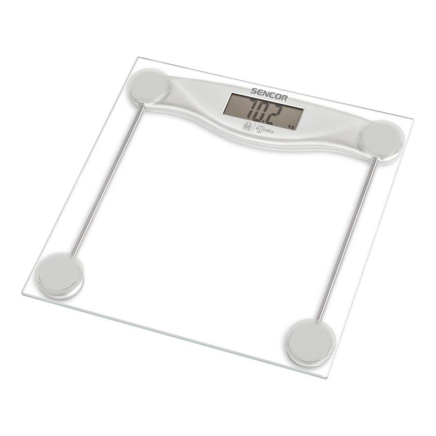 Sencor - Digital personal scale with LCD display 1xCR2032
