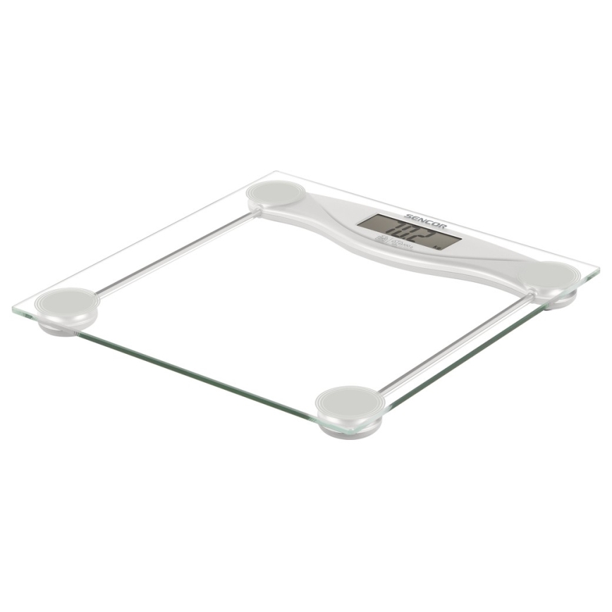 Sencor - Digital personal scale with LCD display 1xCR2032