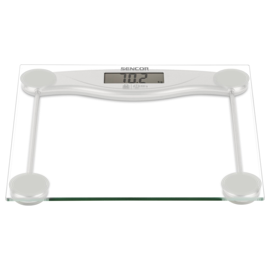 Sencor - Digital personal scale with LCD display 1xCR2032