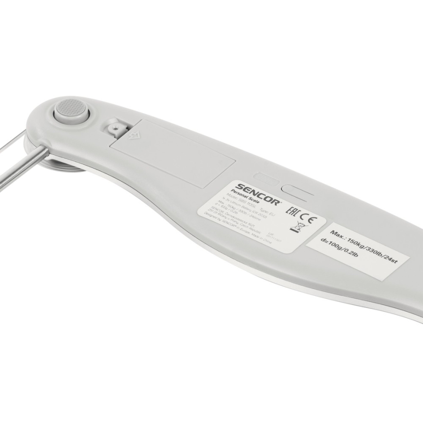 Sencor - Digital personal scale with LCD display 1xCR2032