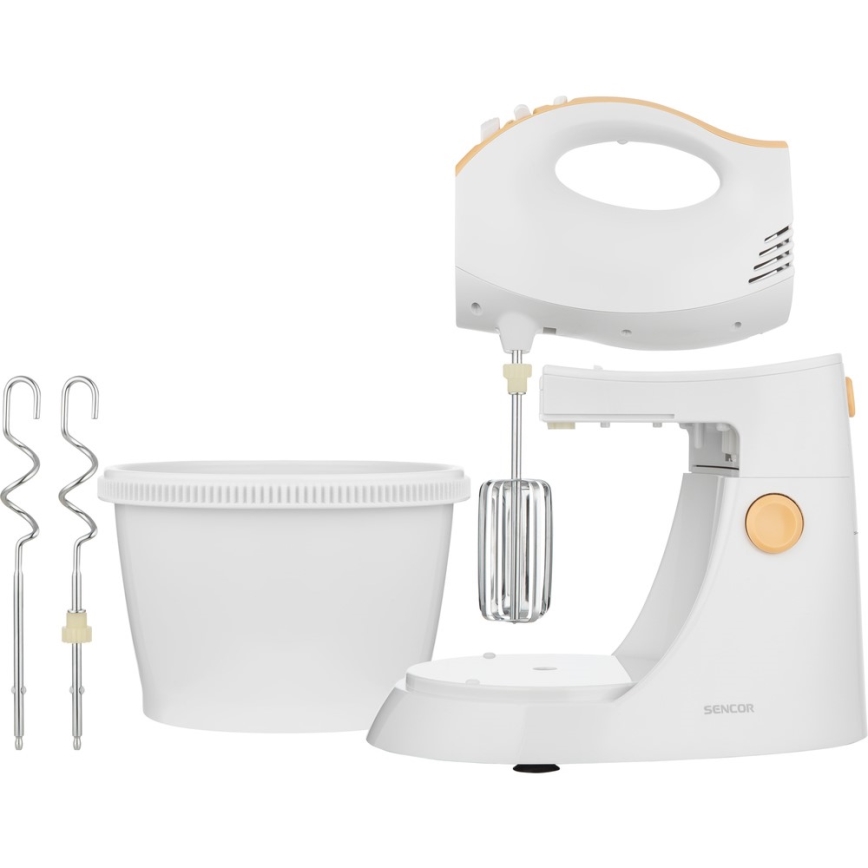 Sencor - Hand whisk with a rotating bowl 500W/230V white