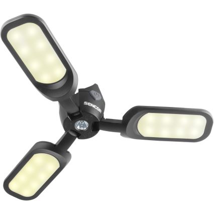 Sencor - LED Rechargeable camping flashlight with a solar panel LED/3W/1600 mAh IPX4
