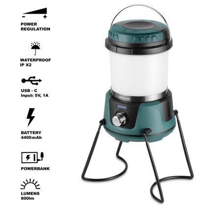 Sencor - LED Dimmable multifunctional lamp with a power bank LED/10W/4400 mAh IPX2