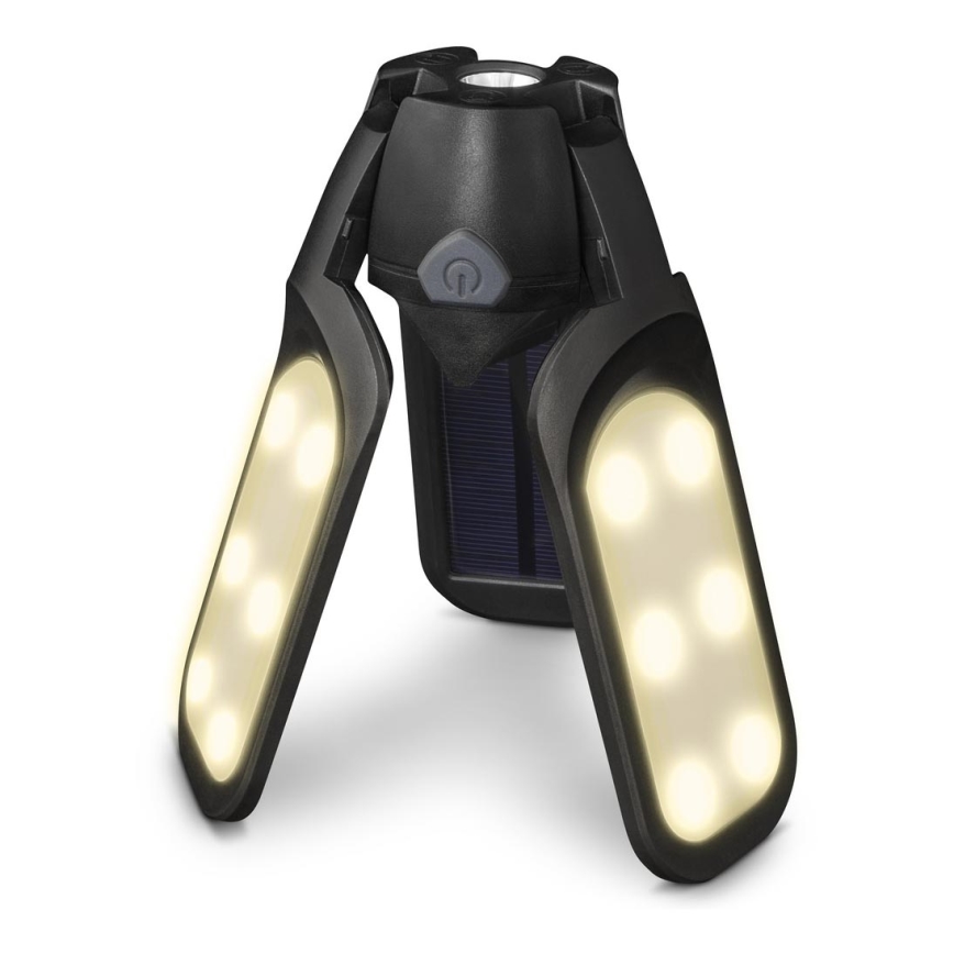 Sencor - LED Rechargeable camping flashlight with a solar panel LED/3W/1600 mAh IPX4