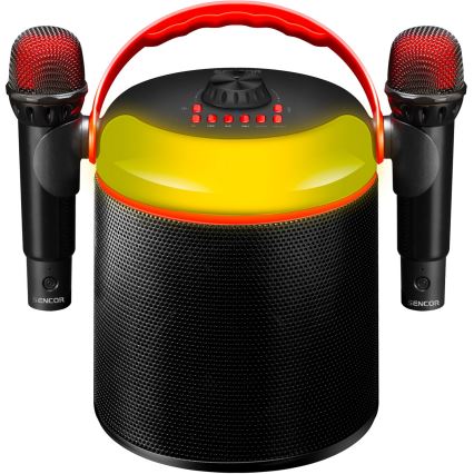 Sencor - LED Speaker with wireless microphones 4000 mAh + 2x 1200 mAh