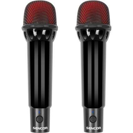 Sencor - LED Speaker with wireless microphones 4000 mAh