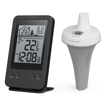 Sencor - Measuring station with wireless pool float sensor 2xAA + 2xAA IPX7