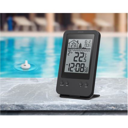 Sencor - Measuring station with wireless pool float sensor 2xAA + 2xAA IPX7