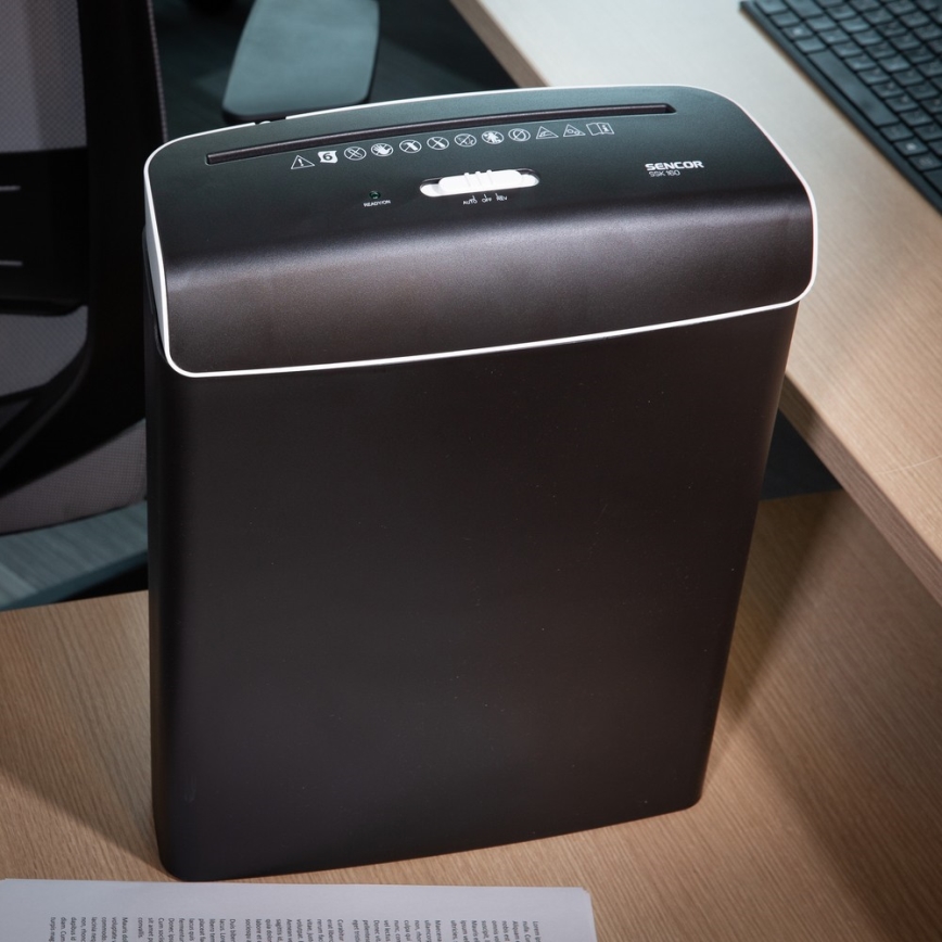 Sencor - Paper shredder A4 volume 7 l 230V black