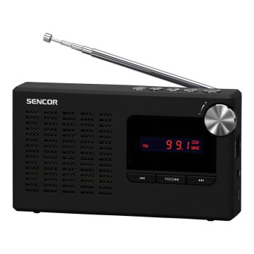 Sencor - Portable PLL FM radio receiver 5W 800 mAh 3,7V USB and MicroSD