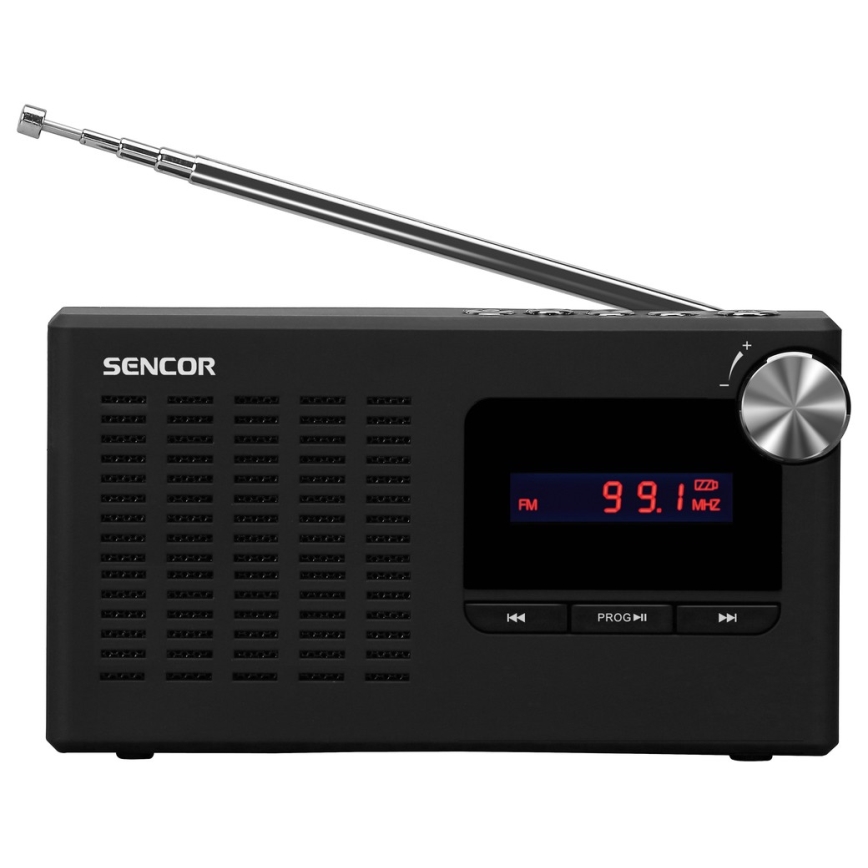 Sencor - Portable PLL FM radio receiver 5W 800 mAh 3,7V USB and MicroSD