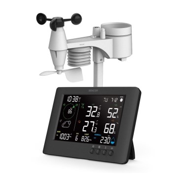 Sencor - Professional weather station with color LCD display and alarm clock 5V/1xCR2032 + 3xAA Wi-Fi