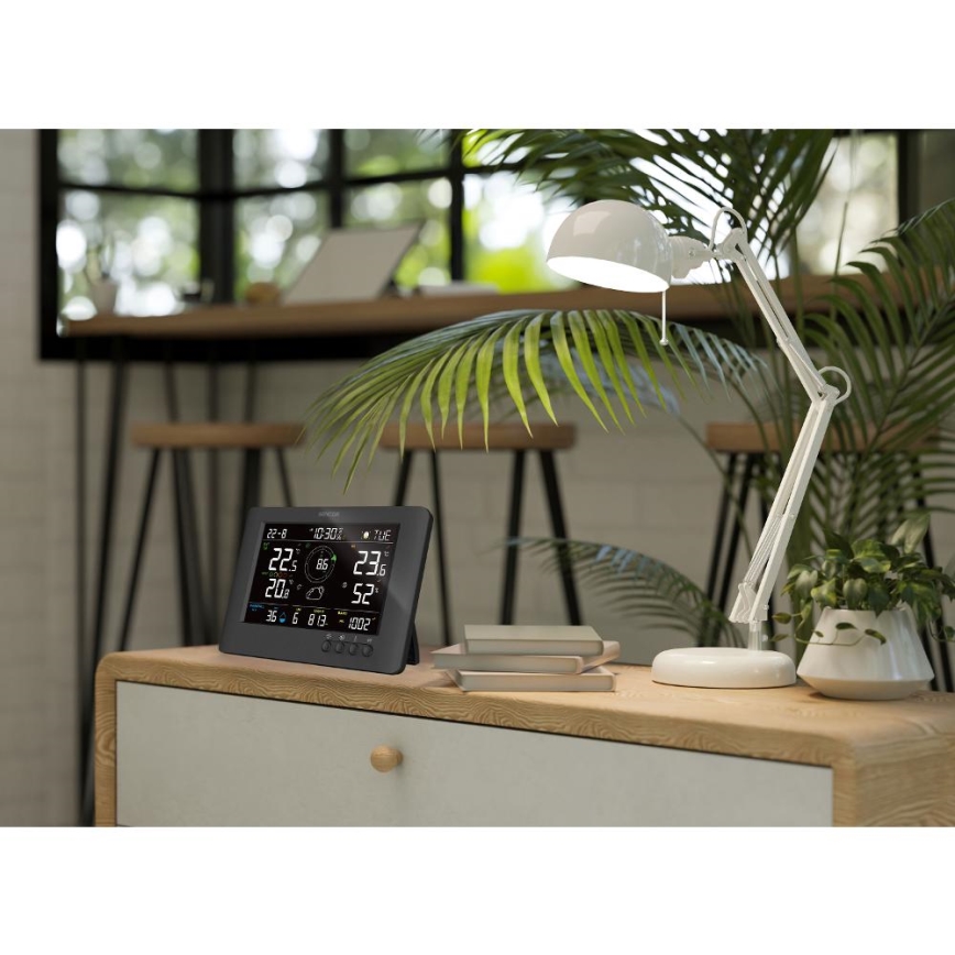Sencor - Professional weather station with color LCD display and alarm clock 5V/1xCR2032 + 3xAA