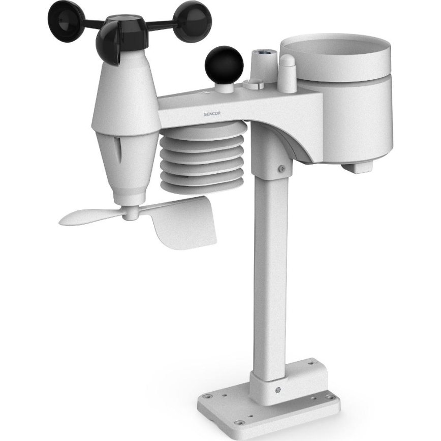 Sencor - Professional weather station with color LCD display and alarm clock 5V/1xCR2032 + 3xAA